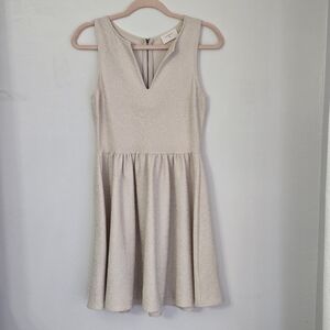 Everly gold metallic glitter shimmer dress size small fit and flare